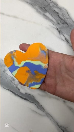 This Rainbow Clay Heart Will Blow Your Mind! 🌈💖 DIY Mini Masterpiece! #polymerclay #rainbowheart