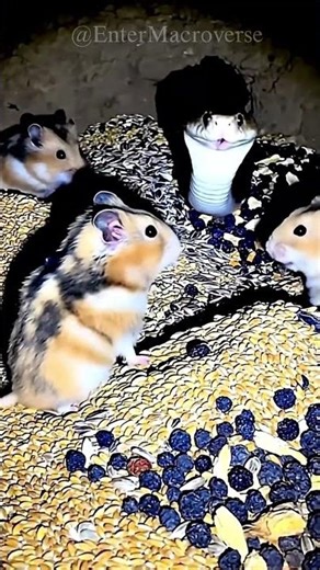🐹 POV: Wild Hamster Fights Off a Snake Attack! #shorts