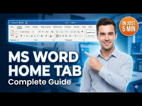 ⏱️ MS Word Home Tab Explained in Just 5 Minutes! 📝✨