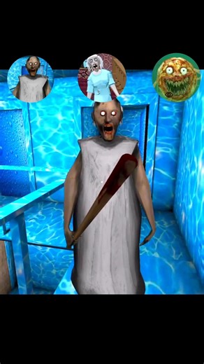 Granny water and other horror game jump scare 🤯 #granny #shorts #trending #gaming