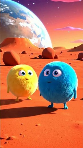 Puff & Friends: Mars Tag with Aliens 🚀👾 #Shorts #KidsAnimation
