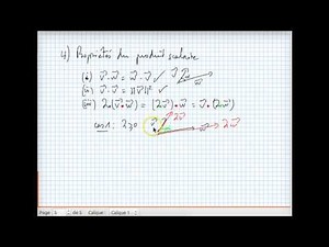 Ma3 : Géométrie vectorielle - Construction du produit Scalaire (VERSION A)