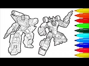 ТRANSFORMERS # 10 Coloring Pages | Colouring Pages for Kids with Colored Markers