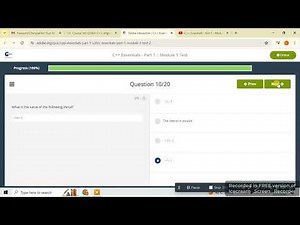 c++ Essentials part 1::module 1 Teat
