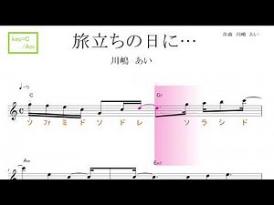 旅立ちの日に・・・(川嶋あい）key＝C/Am／ドレミで歌う楽譜【コード付き】