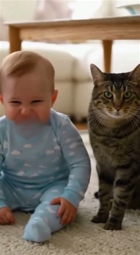 Baby Laughing at Pet Sneezes #shorts #funny