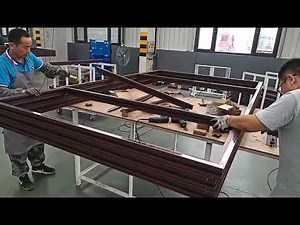 Mullion installation of aluminum window production