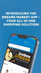 Shopping got a lot easier with Dreams Market! 🤩 Now you can shop all your groceries easily on our app and get them delivered! Download the app now #dreams_market #as_you_dream_it_to_be | Dreams market