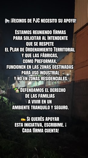 Petición para respetar el Plan de Ordenamiento Territorial en PJC