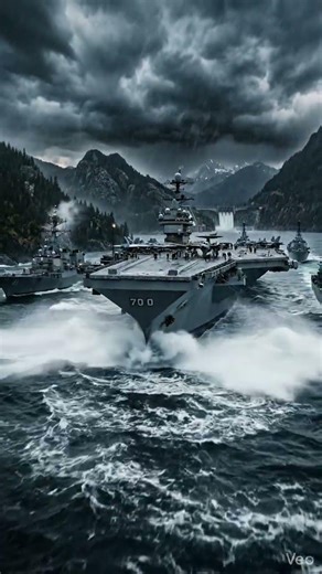 Tiny RC Aircraft Carrier Leads a Full Strike Group Through a Storm ⚓🌩️