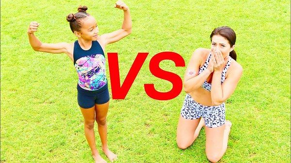 We Challenged a 9 Year Old to a Gymnastics Stunts~