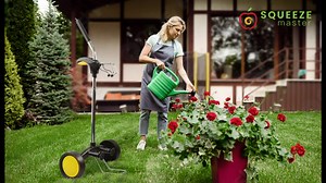 SQUEEZE master Garden Pot Mover with Free Wheels-Good Helper for Carrying Heavy Pots Max 165 Lbs-Potted Plant Mover with Suction Cup and Pot Hook