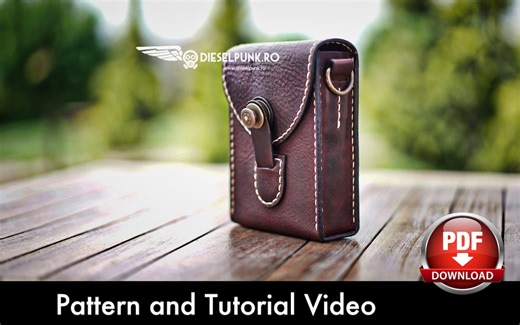 Leather DIY Pouch Pattern (PDF Download With Video Tutorial) - Etsy UK