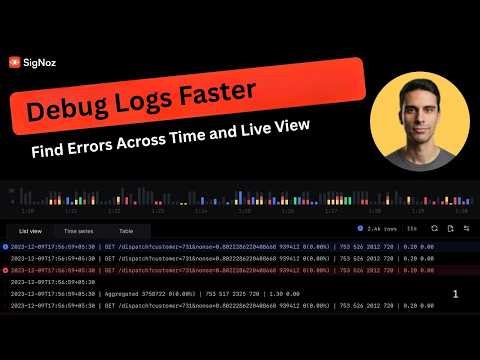 Debugging with SigNoz Logs: Time Ranges, Live View, and Error Hunting