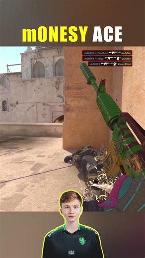 m0NESY destroys with ACE on Dust 2!🔥 #cs2 #m0nesy #gamingshorts