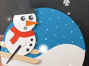 如何制作雪人 滑雪的手工DIY