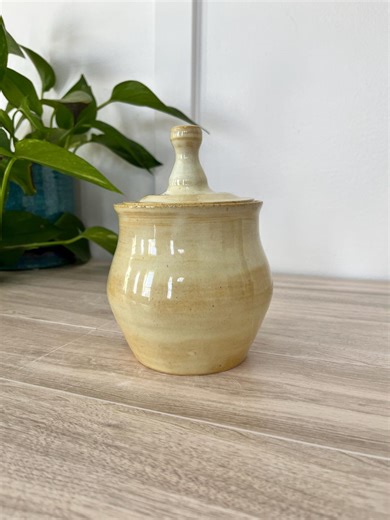 Handmade Ceramic Jar: Rustic Stoneware Canister With Lid - Etsy