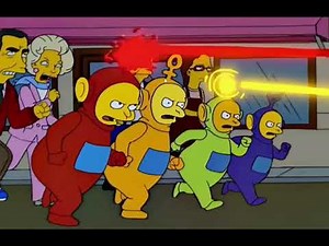 The Simpsons Homer being chased by PBS with Thomas & Friends Season 5 Runaway theme