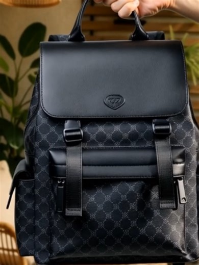 Stay Young Flower Black Leather Backpack Review