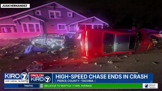 Video: High-speed chase ends in crash