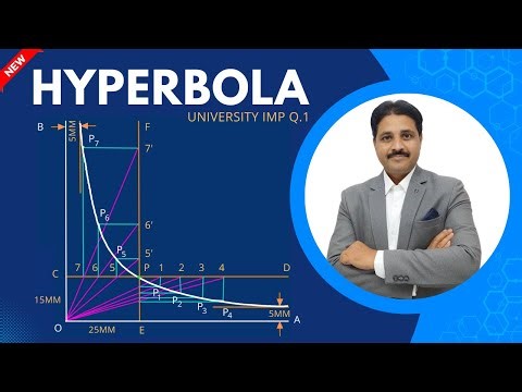HOW TO DRAW HYPERBOLA IN ENGINEERING DRAWING | UNIVERSITY IMPORTANT QUE 1 ‪@TIKLESACADEMYOFMATHS‬