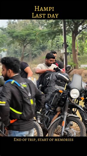 Travelgram on Instagram: "Some goodbyes are hard, especially after miles of memories. The silence after the ride says it all. . @mr_wiza_rd_ @_adarsh__1999 @adl_mp @____.aji.th @ameesh_patrick @ex_plore_96 @mr.cop_250 @me_psycho_rider_ @arju__n95 @asw1n.390 @_r________d @the_trip_planer @bm_blower @n_ihad_ @nithin_kuttan_biker @anusha.praanaa @rijaskori @sraaaaa_one @shadowtrailz @solo_rider_re @__.shya_mily.___ @itzz_me_stephin @thahir__2001 @thom_d4rider @ullas_u.p @dasvengasheri . . #hampi #b