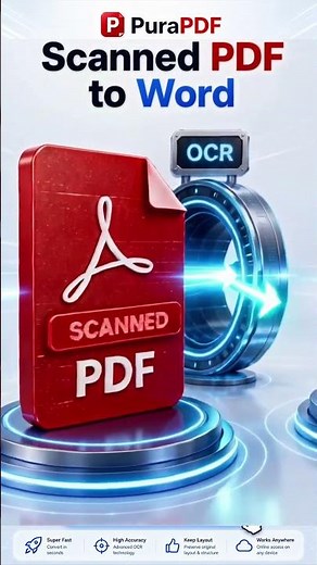 Convert scanned PDF to Word online free with OCR #pdftools #pdfconvert #pdftoword