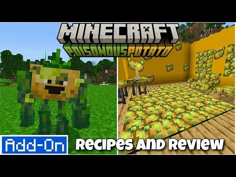FREE Poisonous Potato Add-on For Minecraft Bedrock! • Review and Crafting Recipes