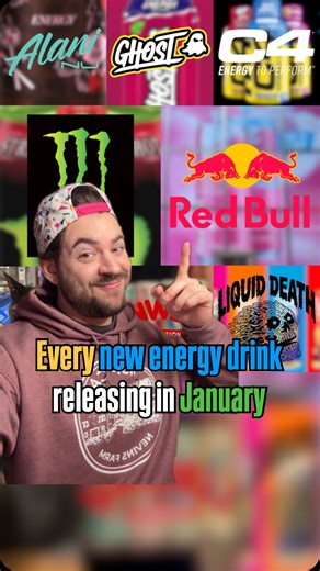snachwithzach on Instagram: "January’s new energy drink releases are set to be pretty bumpin so here’s a recap from @SodaSeekers - 60k+ on IG and I of every one you’ll be able to find. We’ve got stuff inbound from Red Bull (Iced Edition and Peach Edition), Monster Strawberry Shots, C4 Mango Fuego, Liquir Death, Alex Cooper’s Unwell Energy, Alani Nu, and Ghost Energy. Keep in mind that this is only our list for January—there will be entirely separate list for what’s coming in February. Are you ex