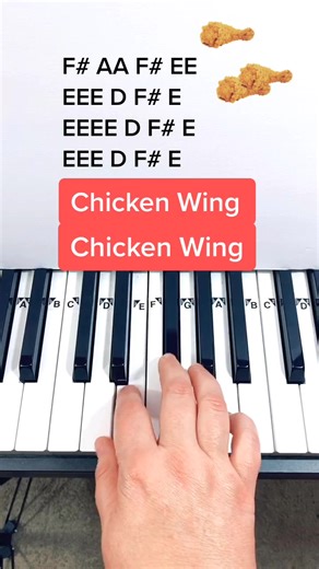 That Chicken Wing Song Piano Tutorial #chickenwing #chickenwingchickenwing #tiktokpartner #learnontiktok