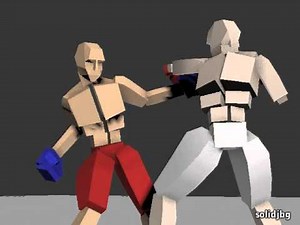 3D Biped Animation Boxing Knockout