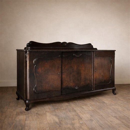 Antique European Buffet Sideboard Server Credenza Free Delivery - Etsy