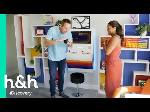 Final details completed: modern game room and striking fireplace | 100 Days to Move In