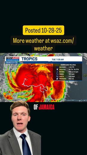 Melissa has made landfall in Jamaica #weather #climate #hurricanemelissa #tropics #storms #wind #rain | WSAZ NewsChannel 3