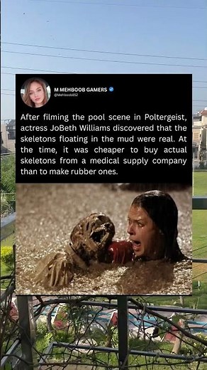 After filming the pool scene in Poltergeist, actress JoBeth Williams