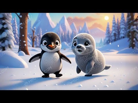 The Bouncy Penguin Song | Fun Penguin Dance Rhyme for Toddlers | Cute Kids Music