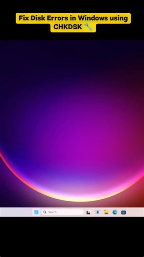 Jagannath Mondal on Instagram: "Fix Disk Errors in Windows using CHKDSK 🔧 Your PC acting slow or showing disk errors? 😤 Use the CHKDSK command to scan and repair hard drive problems in Windows. 🛠️ Command: chkdsk ✔ Fix file system errors ✔ Repair bad sectors ✔ Improve system stability ⚠️ Run Command Prompt as Administrator 📌 Restart required for system drive scan Follow for daily Windows tips & tricks 🚀 #reelsinstagram #techreels #instatech #chkdsk #windowscommand"