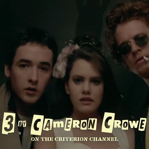 THREE BY CAMERON CROWE 🎥 Coming to the Criterion Channel January 1! https://bit.ly/3DAaoLm Cameron Crowe broke through in the 1980s and ’90s with a series of warm, bittersweet stories that gravitate around young love and music. Watch a trio featuring some of his most beloved films—featuring SAY ANYTHING. . ., SINGLES, and ALMOST FAMOUS. | The Criterion Collection