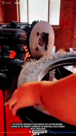 Innovation Tire Shredder: Gear-Driven Cutting, Heavy-Duty Waste Processing, Green Tech #tech