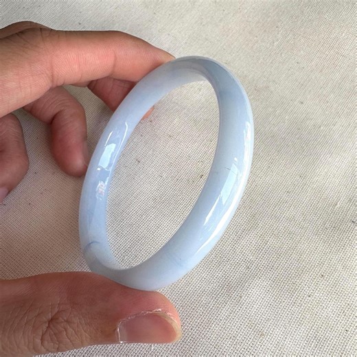 Translucent Blue Jade Bangle / 8mm Baby Blue Jade Bangle, Round, Smooth, High Quality Fits Size 7.5-8", Translucent Blue Bangle, - Etsy