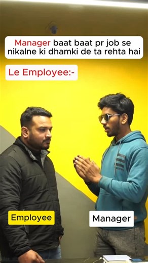 CLICK'N'CREATORS 📸 on Instagram: "Damki isko deta hai ye manager 😤😤 [Office work, manager, employee,intern, holiday, weekend,work culture]"