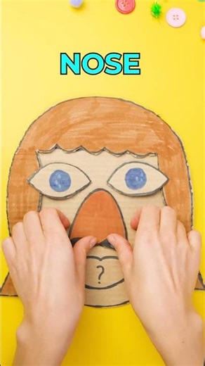 Can You Build a Face? 👀🧩 Learn Head & Face Parts! #shorts #kids