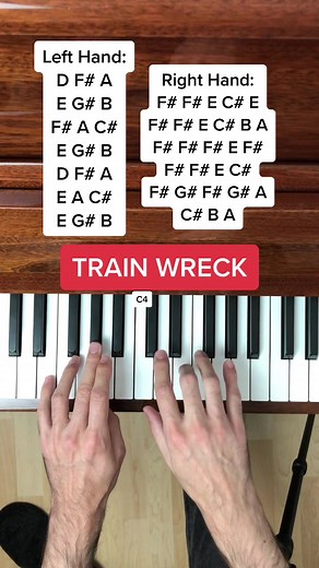 James Arthur Train Wreck Piano Tutorial