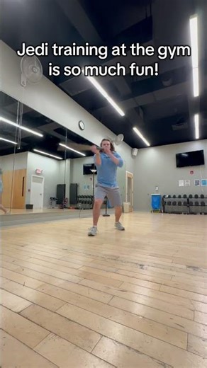 Jedi Training In The Gym Is Too Much Fun! #shorts