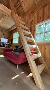 20K views · 289 reactions | World's most overbuilt ladder? Using my favorite power tool, a hand router, to make a timber frame style loft ladder for a timber frame cabin. #timberframing #timberframe #woodworking #woodwork #woodworker #carpentry #carpentrywork | Appalachian Wood Homestead | Facebook