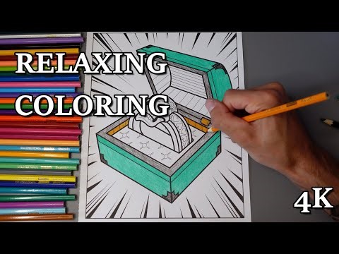 Coloring Book Time-Lapse in 4K | Peaceful & Satisfying Coloring (Part 5)