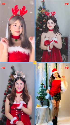 Trends0.7 on Instagram: "Day- 13/100… Merry Christmas….?🎄🥳||SimpalKharel🆚DaizyAizy🆚Sunaina🆚Dipika|| . . . . . . . . . . #100dayschallenge #transitionreel #day13 #christmas #merrychrismas"