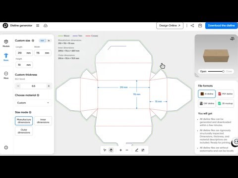 How to design your own to go packaging box on Pacdora?