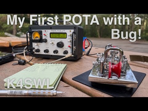 Bug-Out Month Begins POTA Style! Learning the Vibroplex Bug on the Air!