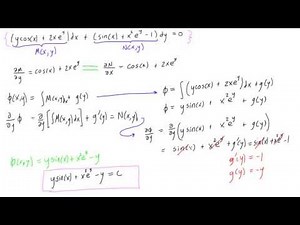Exact differential equation example #1